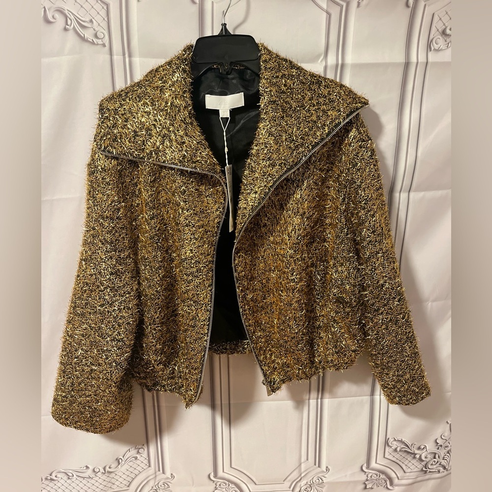 NWT ZARA TREND 2025 COLLECTION METALLIC THREAD BOMBER JACKET S 
🚨FIRM PRICE - Picture 7 of 16